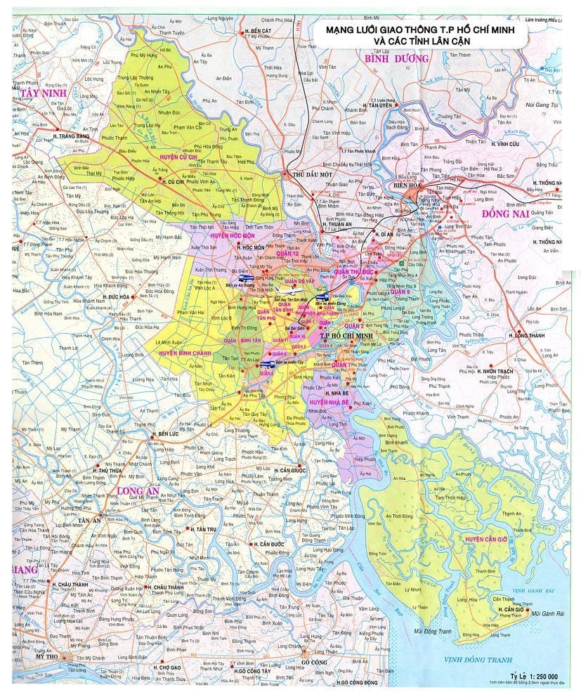 মানচিত্র টিপি হো চি মিন