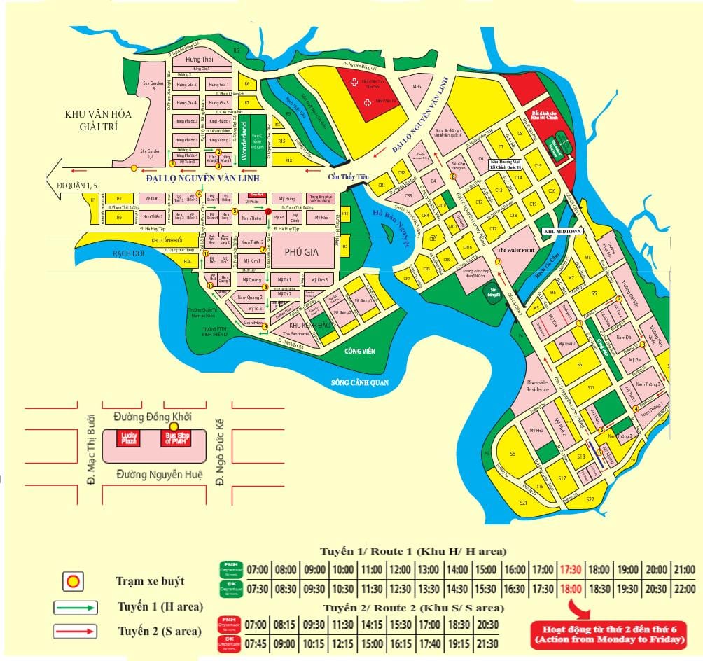 saigon বাস মানচিত্র