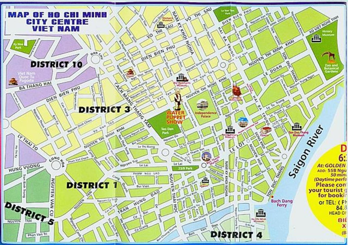 মানচিত্র, হো চি মিন সিটি কেন্দ্র