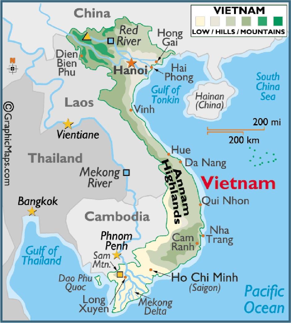 মানচিত্র উপর saigon