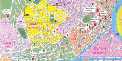 Saigon জেলা মানচিত্র