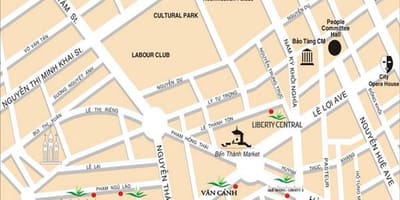 Saigon আকর্ষণ মানচিত্র